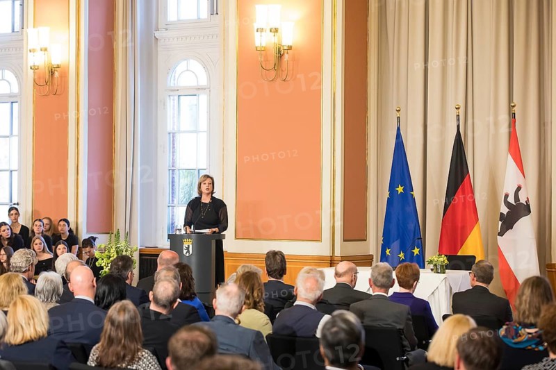 Cornelia Seibeld, President of the House of Representatives, speaking at the commemorative event organised by the Senate and the Berlin House of Representatives to mark the 80th anniversary of the end of the Second World War, Berlin, 7 May 2025