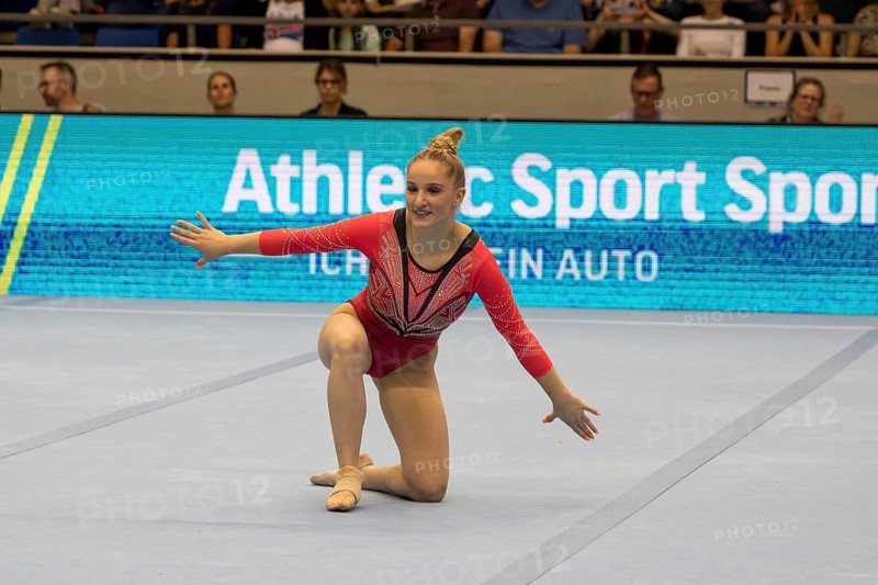 Olympic qualification in apparatus gymnastics in Rüsselsheim Picture: Karina Schönmaier on the floor