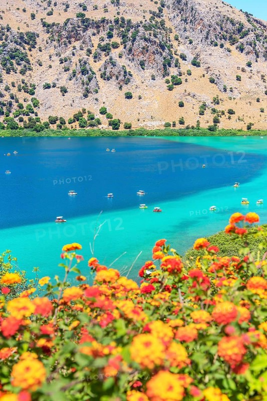 Lake Kournas, Georgioupolis, Chania, Crete, Greek Islands, Greece