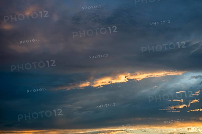 Rainy sky in the evening, Mecklenburg-Vorpommern, Germany