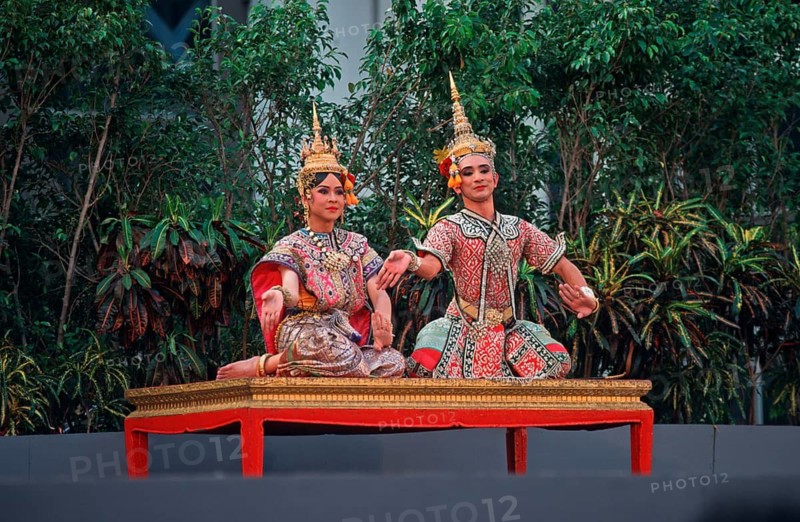 Thai drama performance, Bangkok, Thailand, December 2002, vintage, retro, old, historical