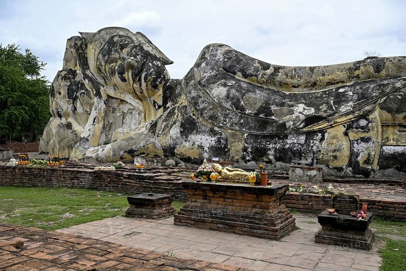 Reclining Buddha in Wat Lokayasutharam, Temple of the Resting Buddha, Ayutthaya, Ayutthaya Province, Thailand