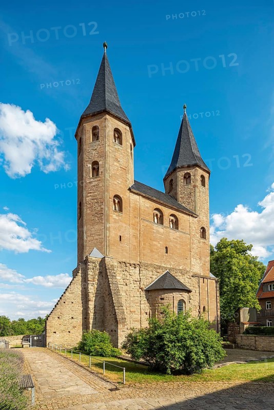 The Romanesque monastery church of St. Vitus in Drübeck Abbey, former Benedictine Abbey, Romanesque road, Drübeck, OT of Ilsenburg, Harz, Saxony-Anhalt, Germany