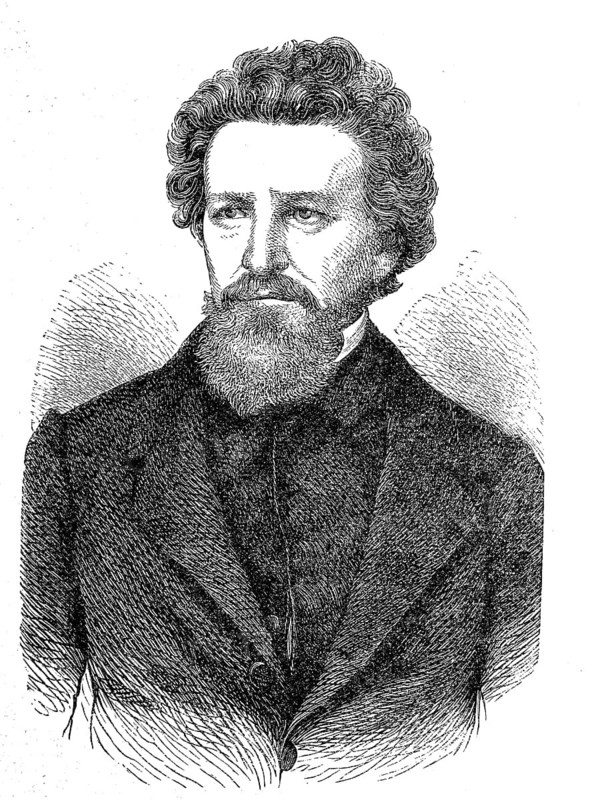 Hermann Lingg, from 1890 Ritter von Lingg, 22 January 1820, 18 June 1905, a German poet and physician, Historical, digital reproduction of an original from the 19th century