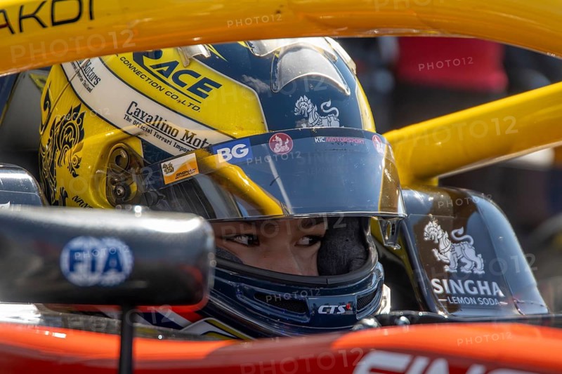 10 May 2024, Hockenheimring (Germany: Free practice of the FRECA (Formula regional by Alpine 2024) . Picture: Close-up of Nandhavud Bhirombhakdi Thailand in the cockpit (racing team KIC Motorsport)