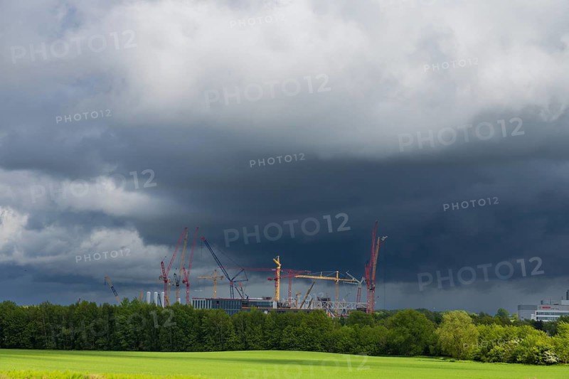 ESMC construction site of the new chip factory in Dresden, Dresden, Saxony, Germany