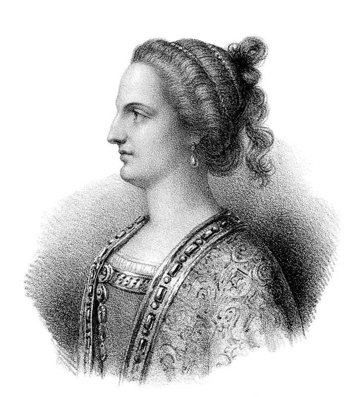 Gisèle or Giselle, 715-755, wife to Childeric III, Childerich III., c. 717- c. 754, Merovingian king of the Franks