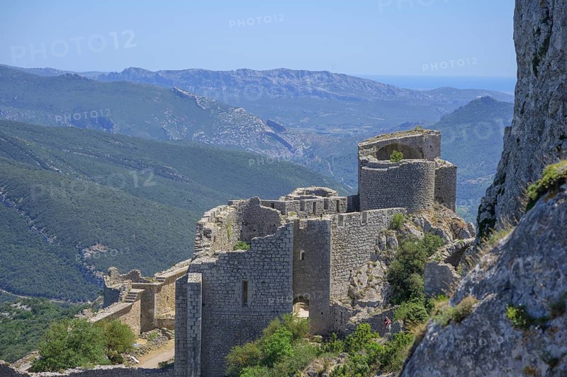 Cathar castle of Peyrepertuse, Duilhac-sous-Peyrepertuse, Département Aude, France