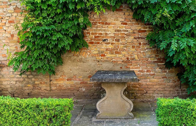 Decorative courtyard area in the Palais am Stadhaus, Potsdam, Brandenburg, Germany