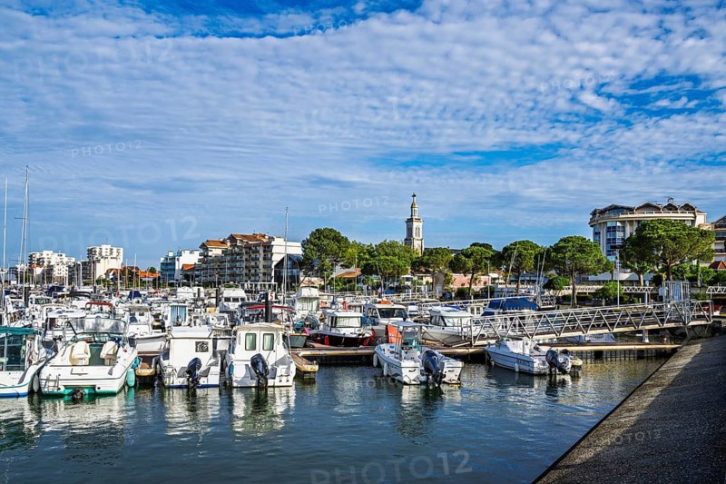 Marina and Beach in Arcachon, Gironde, France