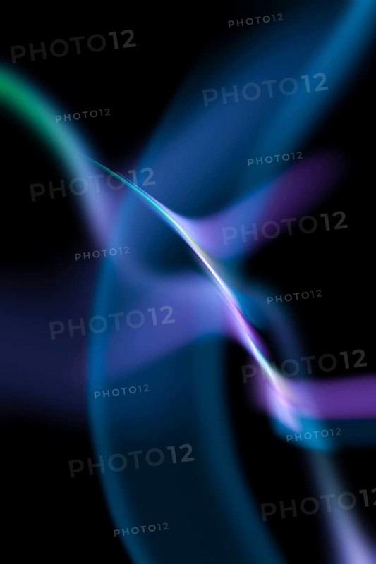 Abstract image featuring flowing, wavy light patterns in blue and purple against a dark background, creating a sense of movement and ethereal beauty. Perfect for digital projects