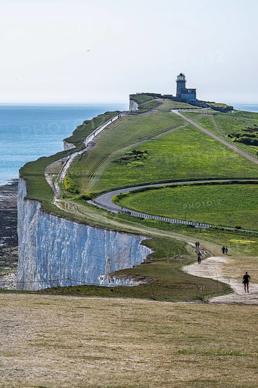 Belle Tout Lighthouse, English Channel, Beachy Head Cliffs, East Sussex, England, United Kingdom