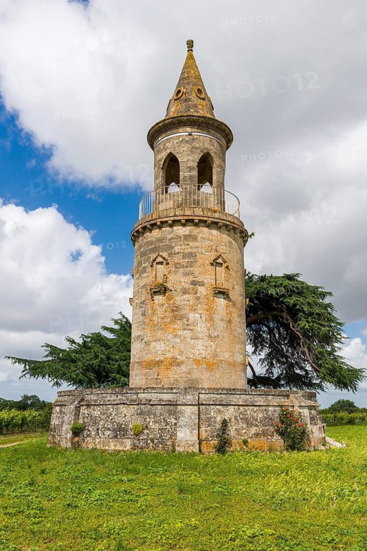 Historic lighthouse overlooking the Gironde River, Mèdoc, France