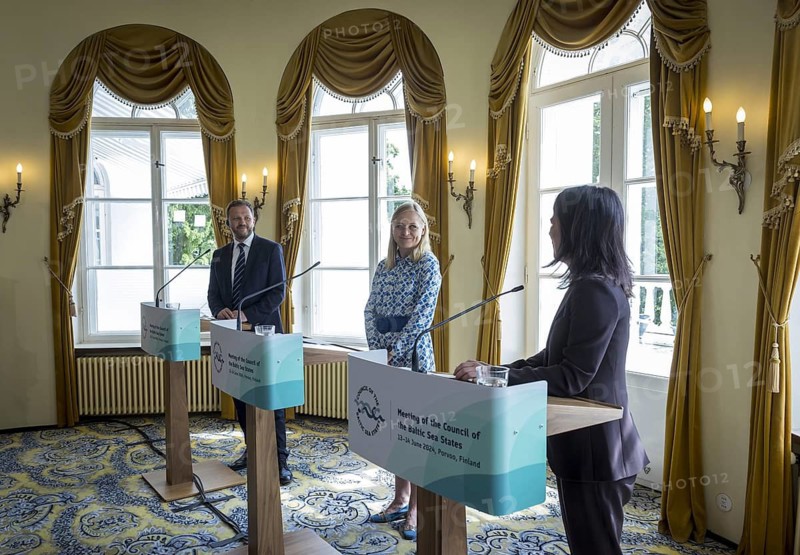 Press conference with Annalena Bärbock (Alliance 90/The Greens), Federal Foreign Minister, the Finnish Foreign Minister Elina Valtonen and the Foreign Minister of Estonia, Margus Tsahkna, at the Foreign Ministers' Meeting of the Baltic Sea Council Member States.