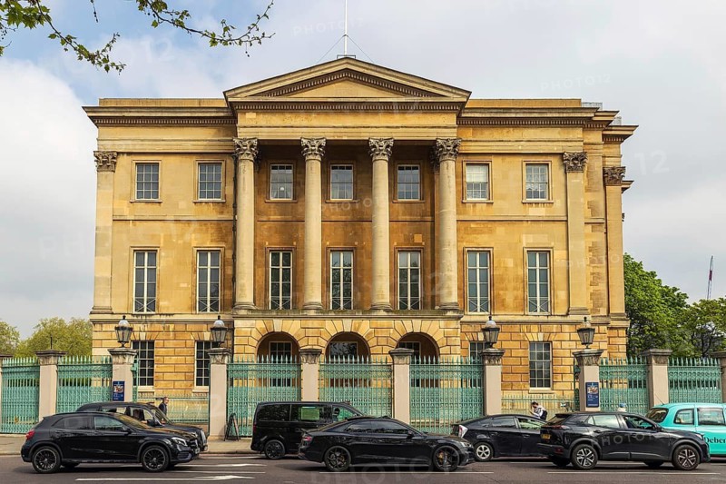Robert Adam's neoclassical Apsley House, once known as Number One London, stands at Hyde Park Corner, London, England, United Kingdom