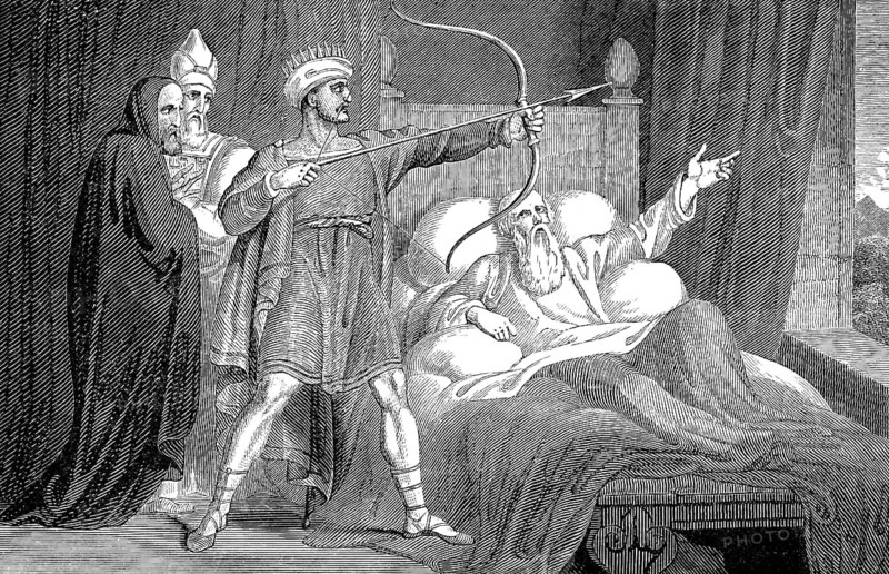 The death of Elisha, Old Testament, Hebrew Tanakh
