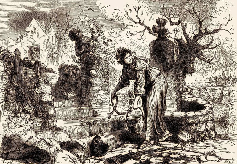Agnes Reston, 1771 – 1856, the Heroine of Matagorda, a Scottish wartime nurse during the Peninsular War, From British Battles on Land and Sea by James Grant