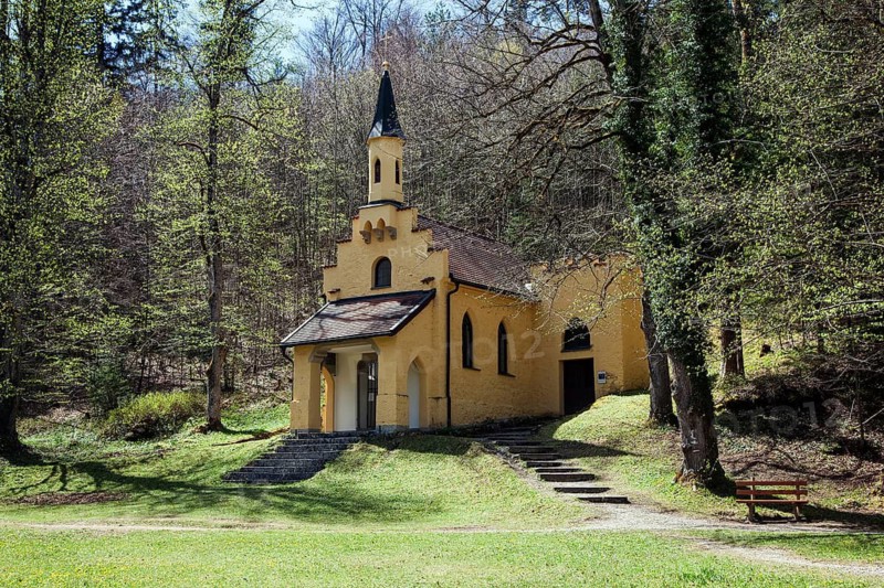 Chapel of the Virgin Mary at the Way of the Cross to Calvary, Füssen, Ostallgäu, Allgäu, Swabia, Bavaria, Germany