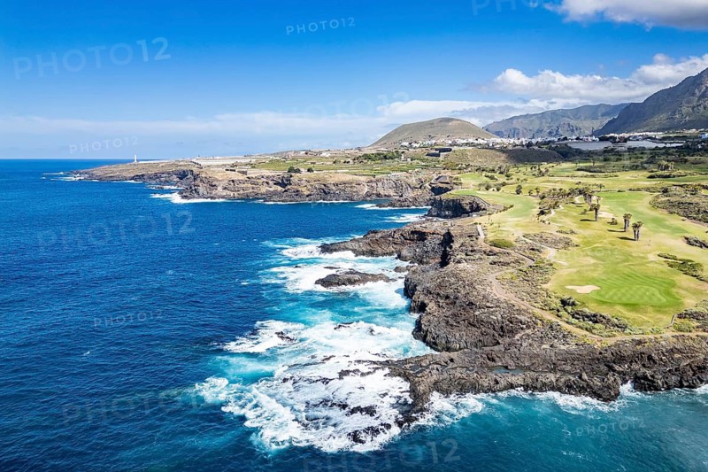 Drone view of coast of Tenerife in Buenavista