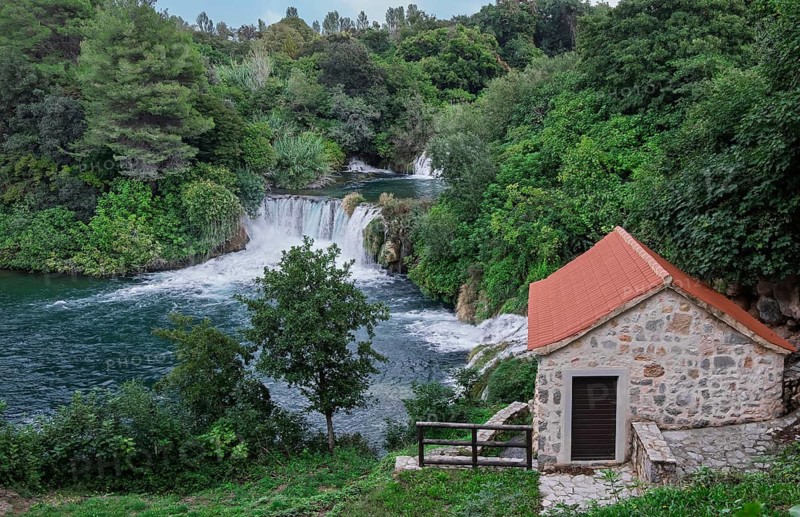 Skradinski buk waterfalls, Krka National Park, Sibenik-Knin region, Dalmatia, Croatia