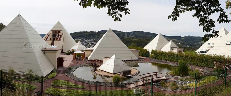 Sauerland Pyramids, Galileo Park, Lennestadt, Sauerland, North Rhine-Westphalia, Germany, Europe, Sauerland-Pyramiden, Galileo-Park, Lennestadt, Sauerland, Nordrhein-Westfalen, Deutschland, Europa
