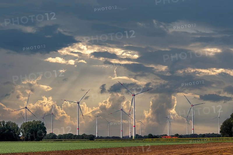 Wind turbines near Steyerberg Germanyd