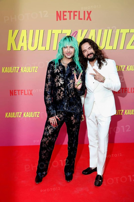 Bill Kaulitz and Tom Kaulitz at the special screening of Kaulitz & Kaulitz S2 at the Delphi Filmpalast in Berlin on 12 June 2025