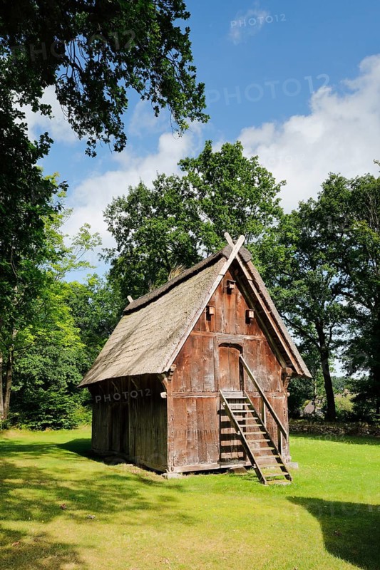 Old traditional wooden barn near Wilsede, Lower Saxony, Germany