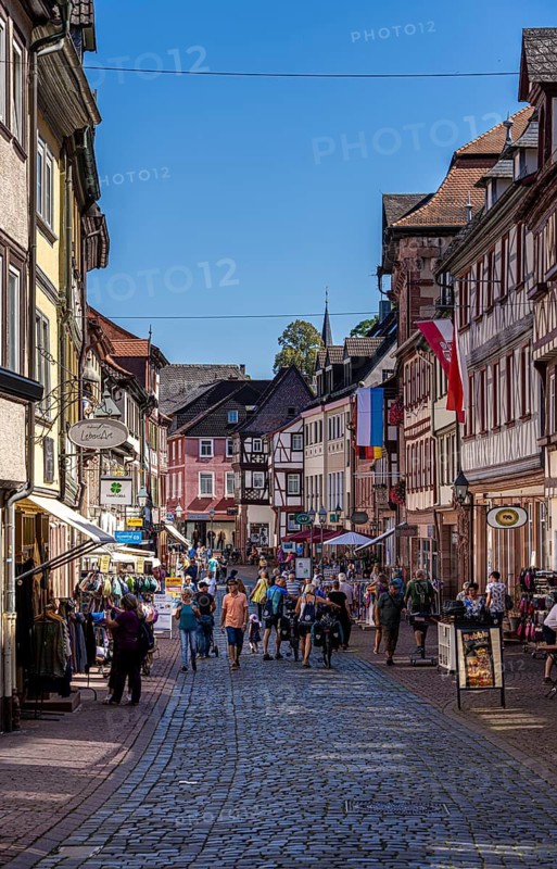 Half-timbered buildings in the old town centre of Miltenberg, Bavaria, Germany Miltenberg