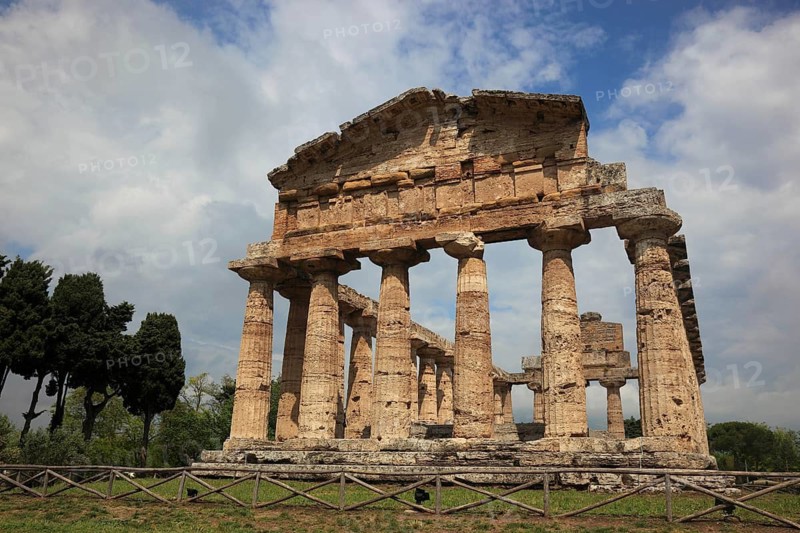 The Athenaion, Temple of Ceres or Temple of Athena in Paestum, Campania, Italy