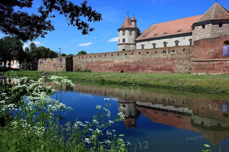 Fogarash Fortress, Cetatea Fagarasului, a historical monument, construction began in 1310, in the city of Fagaras, the fortress is now home to the Museum of the Fagaras Land, Brasov District, Transylvania, Romania