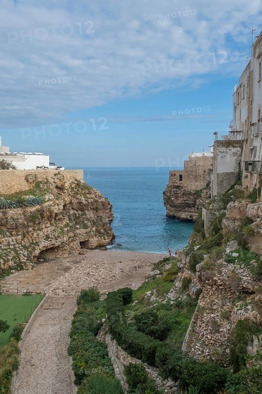 View of the Llama Monachile bay, Polignano a Mare, Apulia, Italy
