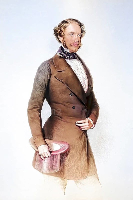 Jan Dirk Graf von Rechteren (1799-1886), Dutch State Councillor and Governor of the Province of Overyssel, Historical, digitally restored reproduction from a 19th century original, Record date not stated