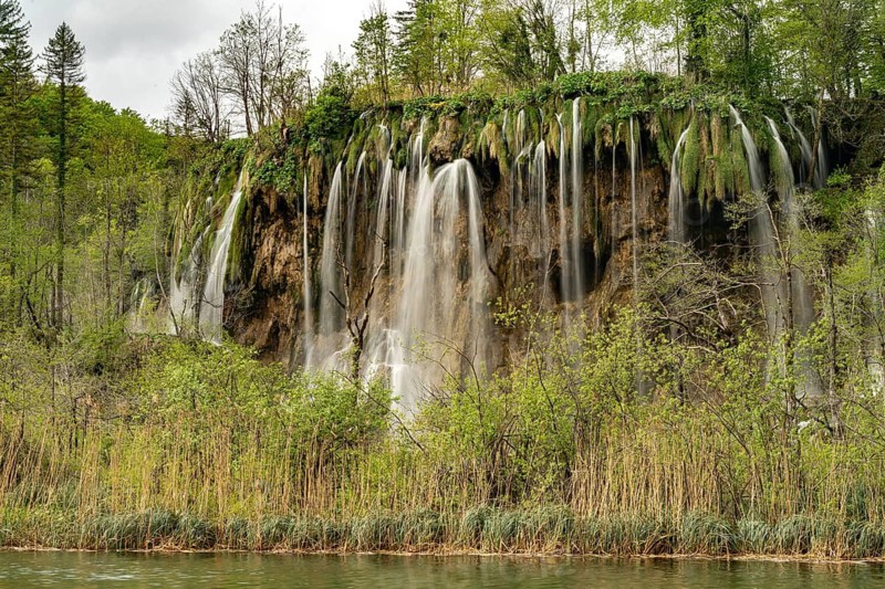 The Veliki Prstavac waterfall in Plitvice Lakes National Park, Croatia