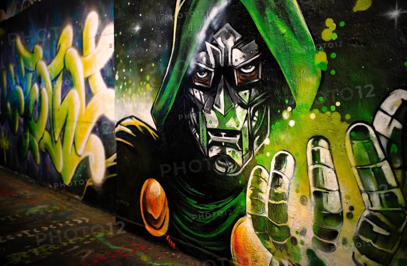The Witcher, legal, temporary graffiti in the graffiti tunnel, Leake Street Arches, London, England, Great Britain, Great Britain