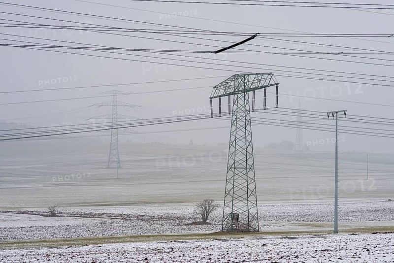 Cultivated landscape, overhead line, high-voltage line, cultivated landscape, power line, power line, landscape wiring, transmission line