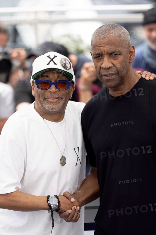 Cannes, France - 19.5.2024: Spike Lee, Denzel Washington during the photocall - Highest 2 Lowest - during the 78th Cannes International Film Festival. The film festival will take place from 13 to 24 May 2025