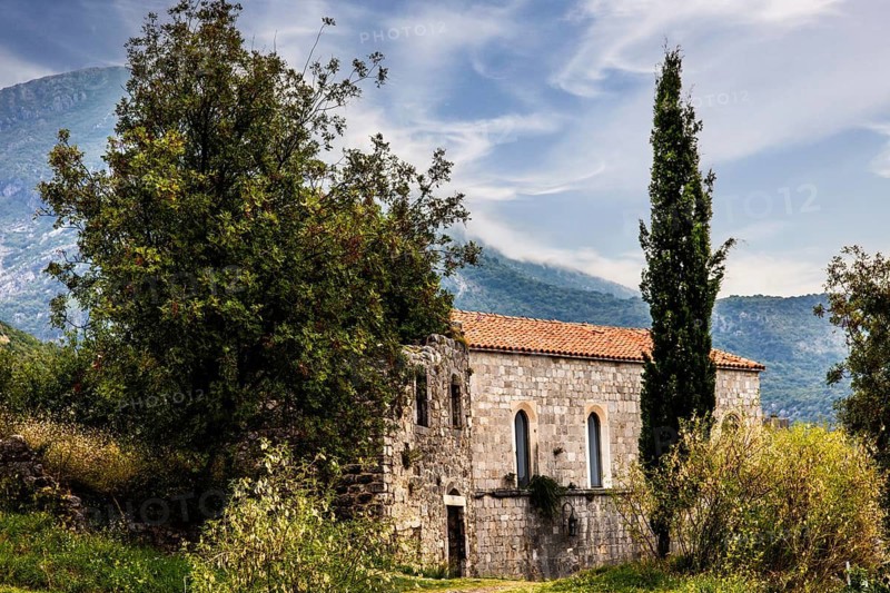 Kirvhe St. Veneranda from the 14th century, ruined town of Stari Bar, originally from the 11th century, is one of the most culturally and historically valuable sites in Montenegro, Stari Bar, Montenegro