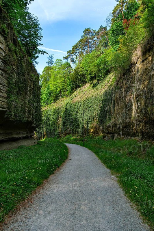 Gallergraben, town moat and part of the historic outer ring of fortifications, Überlingen, Baden-Württemberg, Germany