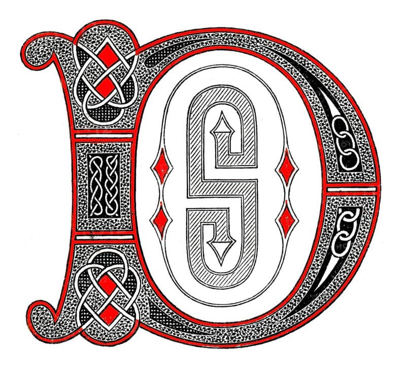 Decorated letters, Initials from the 11th century