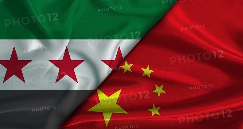 Bilateral relations between Syria and China. Flag of Syria and China