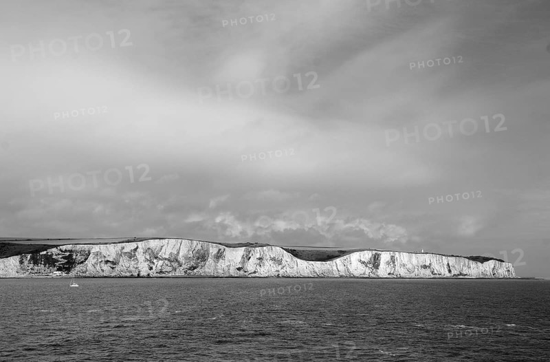 White Cliffs of Dover, seen from the car ferry, Dover, England, Great Britain