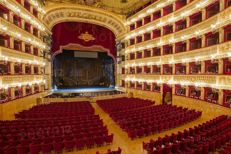 Real Teatro di San Carlo, magnificent interior, opera house from 1735, Naples, Province of Campania, Italy