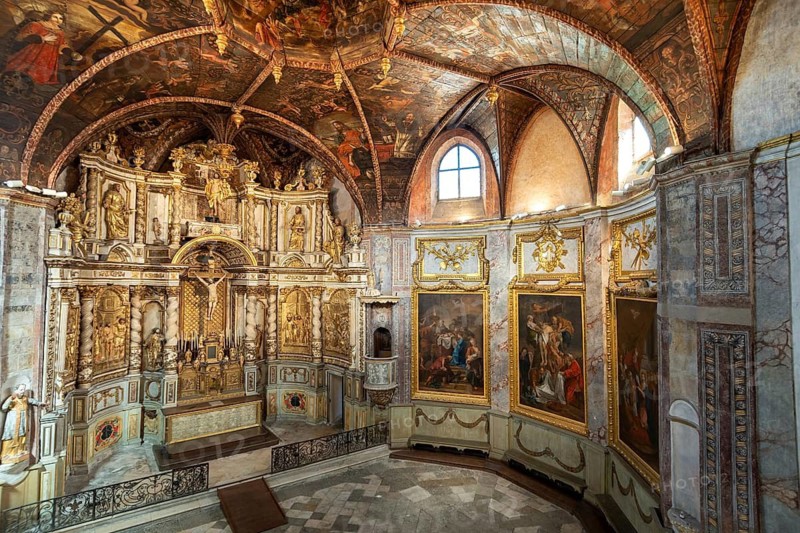 Villefranche de Rouergue. City of Art and History. Chapel of the Black Penitents, baroque art 17th. Aveyron. Occitanie. France