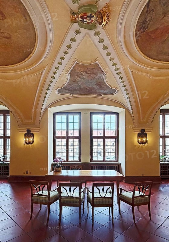 Palace chapel, historic rooms in the city palace, today town hall, also used as a wedding room, Baroque quarter, Fulda, East Hesse, Hesse, Germany