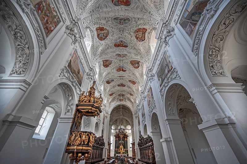 Baumgartenberg Abbey and Parish Church, Gothic architecture, baroqued by Carlo Antonio Carlone from 1684 to 1718, Baumgartenberg, Upper Austria