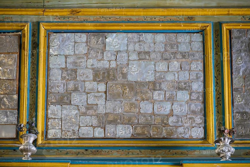A display of silver votive offerings, Our Lady of the Rocks Church, Bay of Kotor, Montenegro