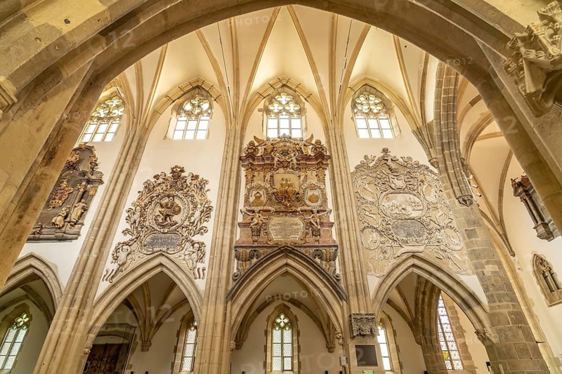 Interior of the Lutheran Parish Church in Sibiu or Sibiu, Transylvania, Romania