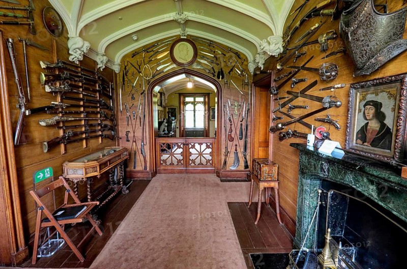 Abbotsford House, home of Sir Walter Scott, interior, interior view, Melrose, Borders District, Scotland, Great Britain