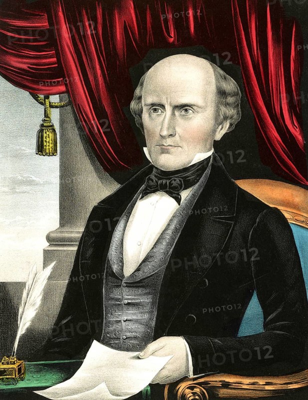 Charles Francis Adams Sr. (1807–1886), an American politician, diplomat and member of the famous Adams family, an authentic, digitally restored, high-resolution reproduction from a 19th-century original, exact date of the portrait unknown, American history, historical
